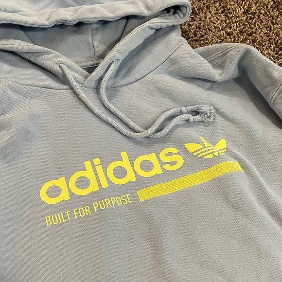 Adidas Kaval Light Blue Neon Graphic Hoodie Jacket Large Limited Rare Deadstock - Picture 8 of 11